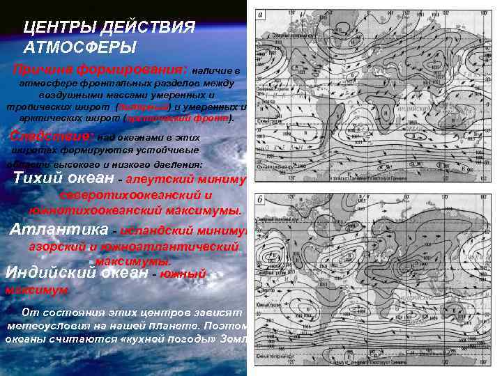 Барические центры карта мира