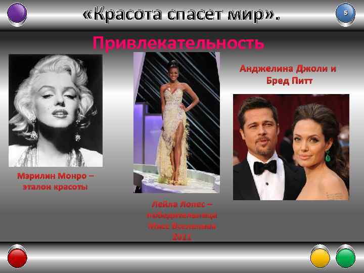  «Красота спасет мир» . Привлекательность Анджелина Джоли и Бред Питт Мэрилин Монро –