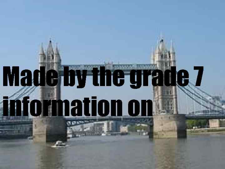 ` Made by the grade 7 information on 