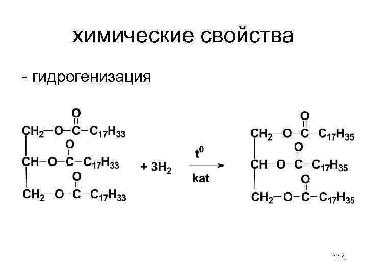 химические свойства - гидрогенизация 114 