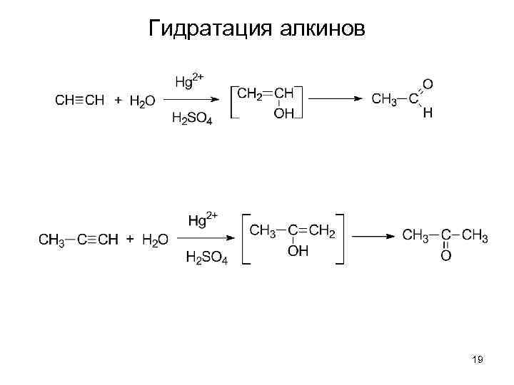 Гидратация алкинов 19 