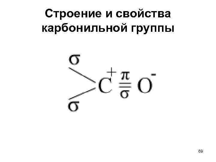 Строение и свойства карбонильной группы 69 