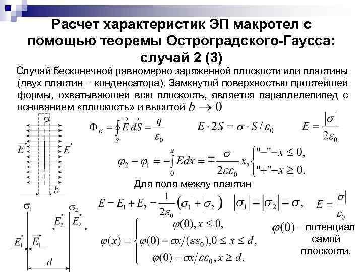 Потенциал пластины конденсатора