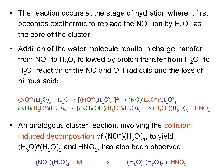  • The reaction occurs at the stage of hydration where it first becomes
