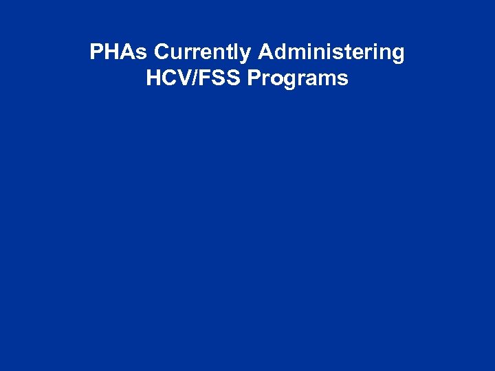 PHAs Currently Administering HCV/FSS Programs 