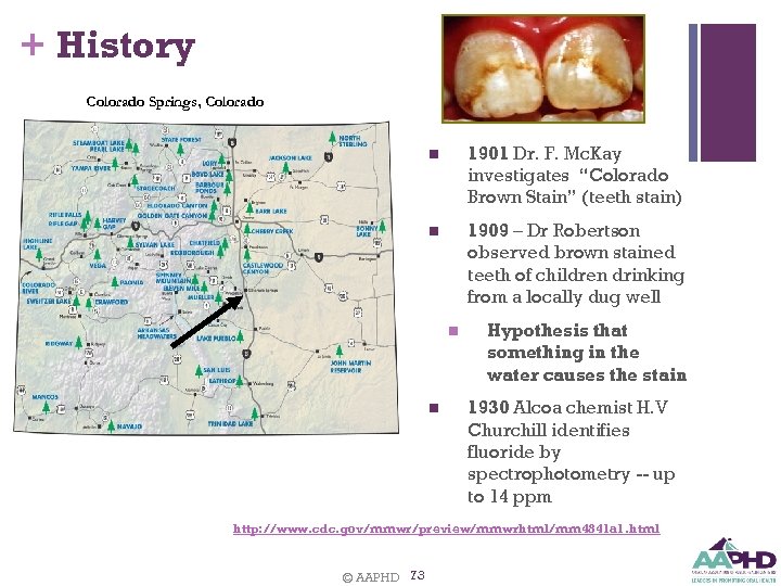 + History Colorado Springs, Colorado n 1901 Dr. F. Mc. Kay investigates “Colorado Brown