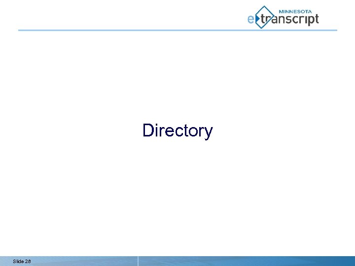 Directory Slide 28 