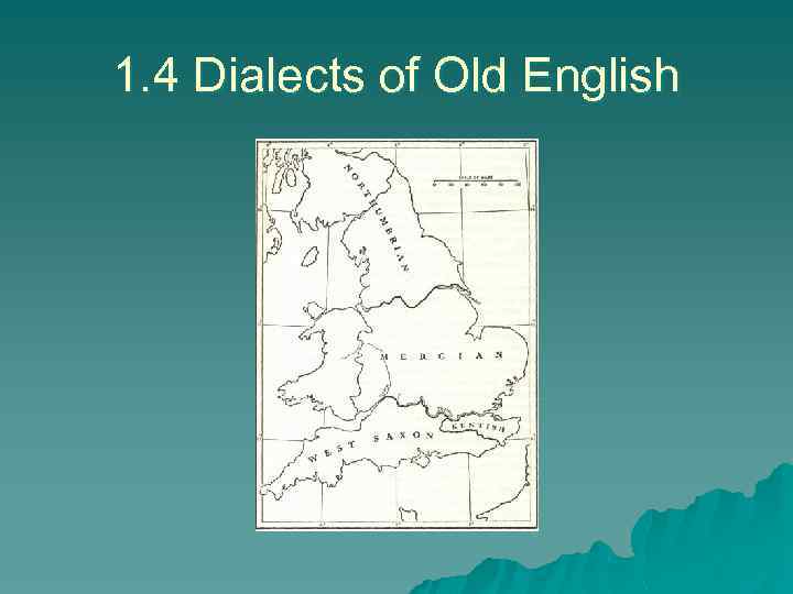 1. 4 Dialects of Old English 