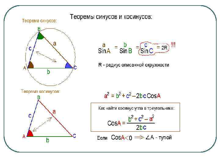 Найти cosa в треугольнике