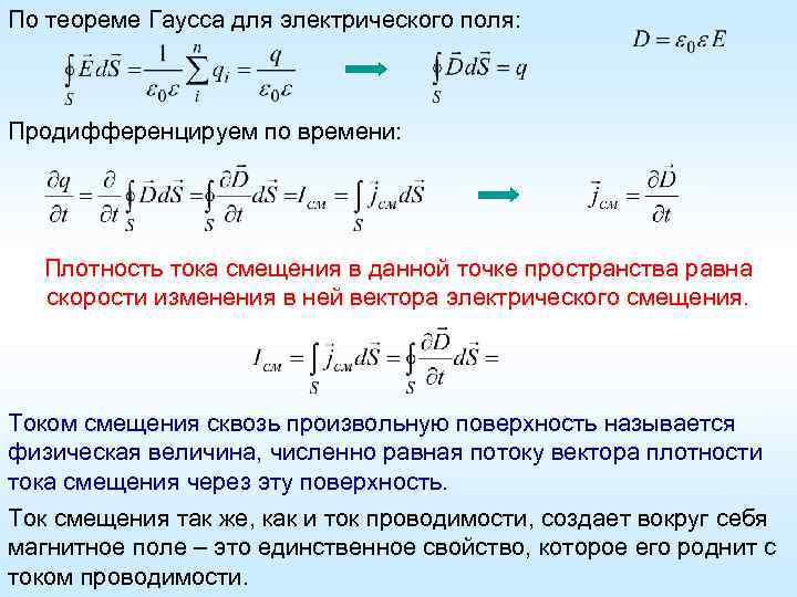 Теорема гаусса физика