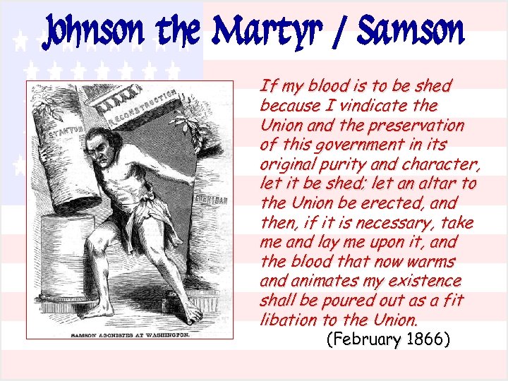 Johnson the Martyr / Samson If my blood is to be shed because I