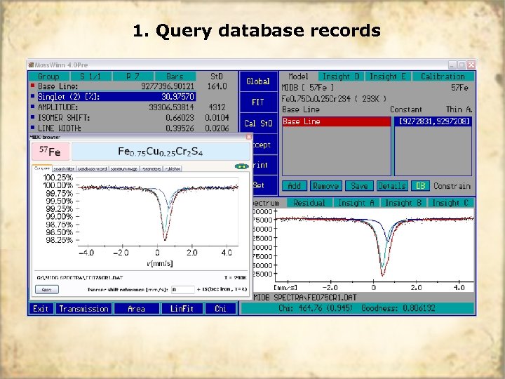 1. Query database records 