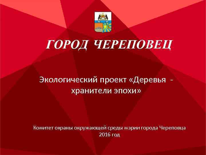 Проект город череповец