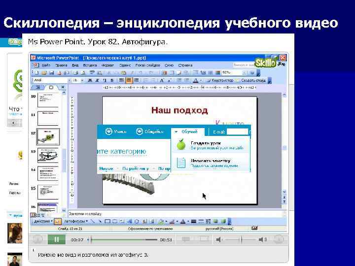 Скиллопедия – энциклопедия учебного видео 
