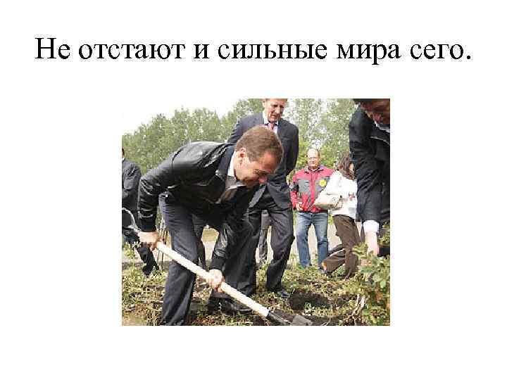 Не отстают и сильные мира сего. 