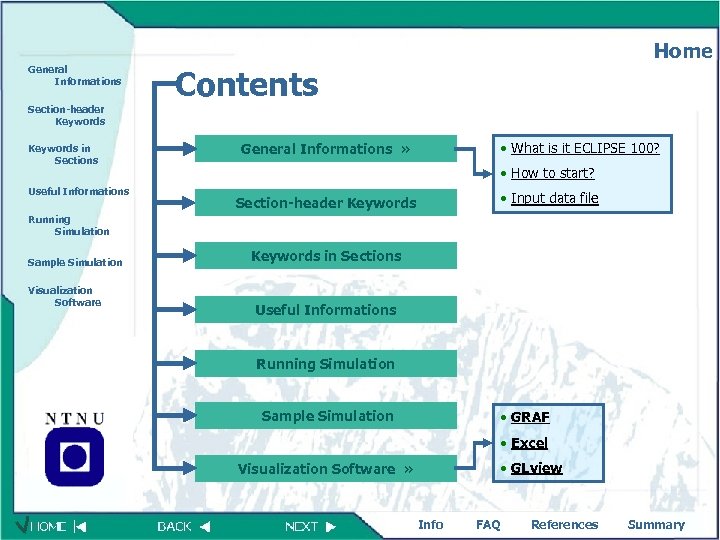 Home General Informations Contents Section-header Keywords in Sections Useful Informations • What is it