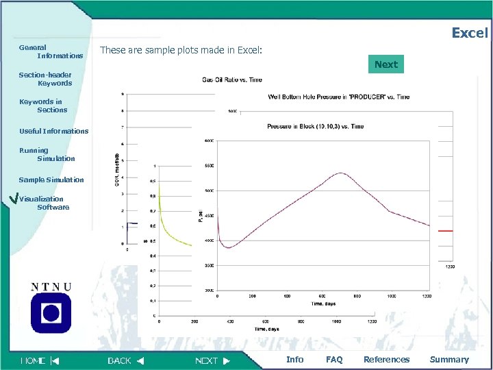 Excel General Informations These are sample plots made in Excel: Next Section-header Keywords in