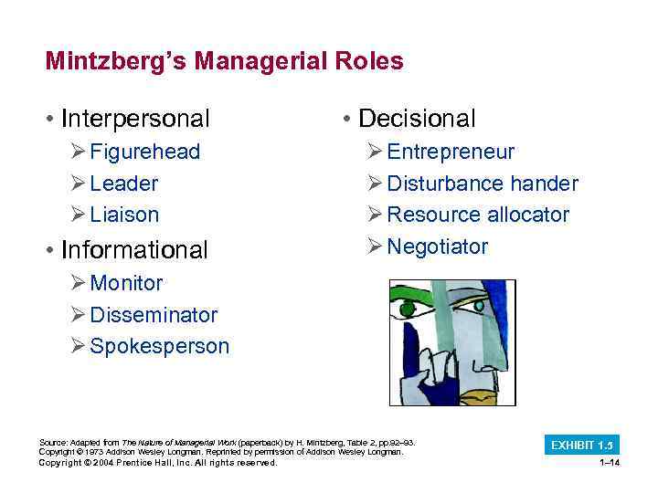 Mintzberg’s Managerial Roles • Interpersonal Ø Figurehead Ø Leader Ø Liaison • Informational •