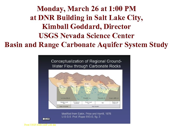 Monday, March 26 at 1: 00 PM at DNR Building in Salt Lake City,