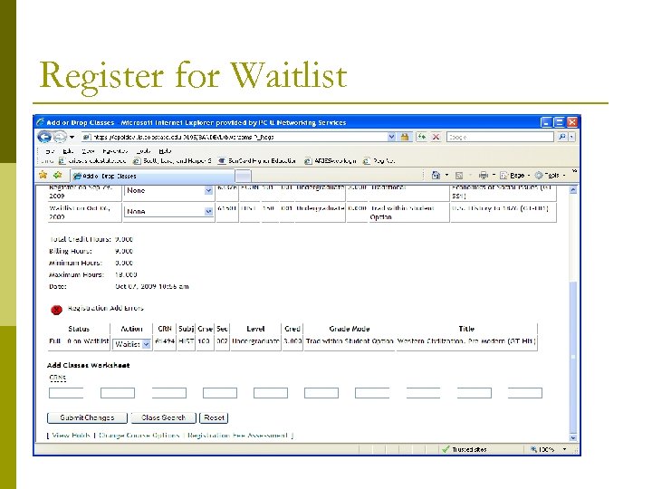 Register for Waitlist 