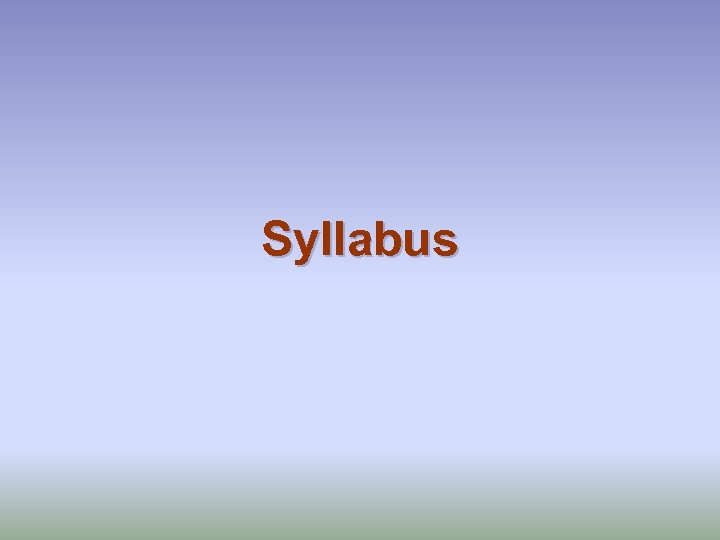 Syllabus 