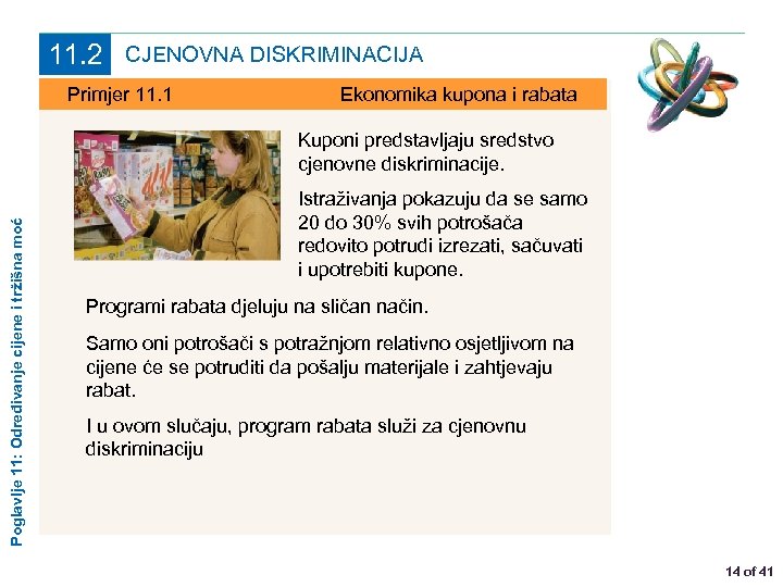 11. 2 CJENOVNA DISKRIMINACIJA Primjer 11. 1 Ekonomika kupona i rabata Poglavlje 11: Određivanje