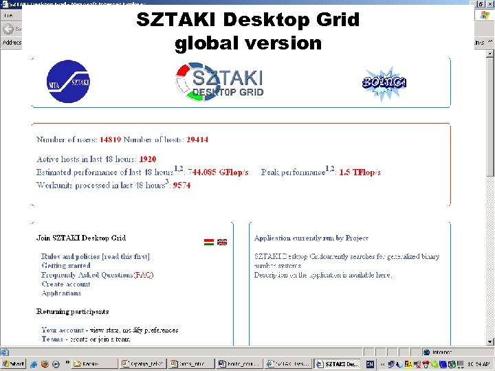 SZTAKI Desktop Grid global version 