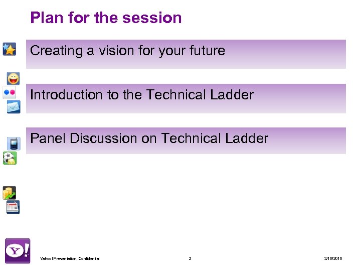Plan for the session Creating a vision for your future Introduction to the Technical