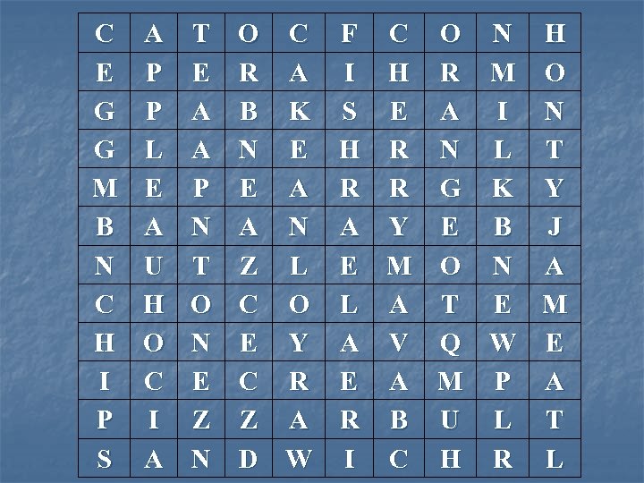 C E G G M B N C H I P S A P