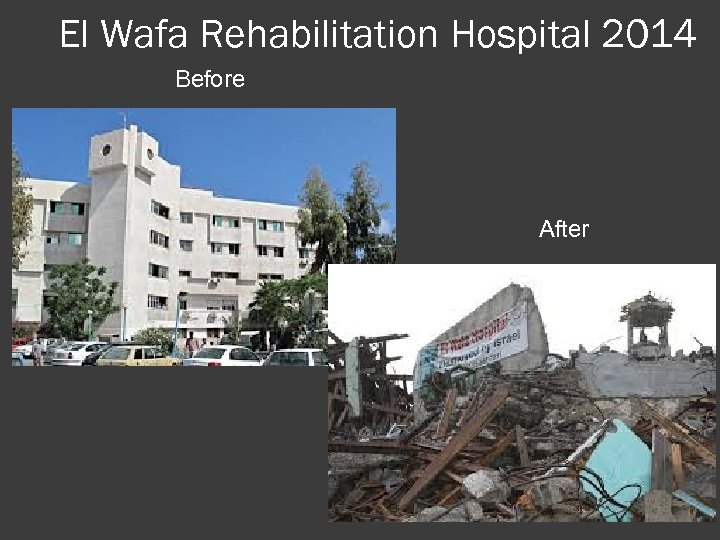 El Wafa Rehabilitation Hospital 2014 Before After 