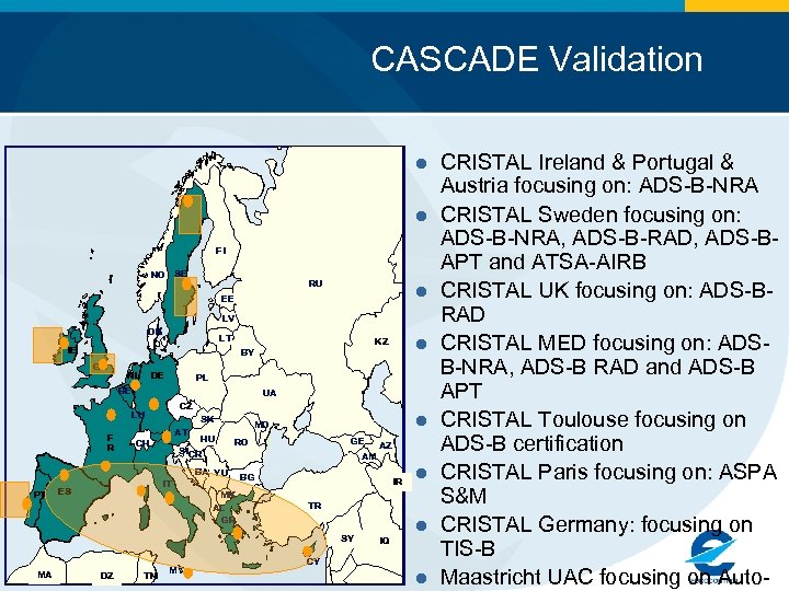 CASCADE Validation l l FI FI NO SE RU l EE LV DK LT