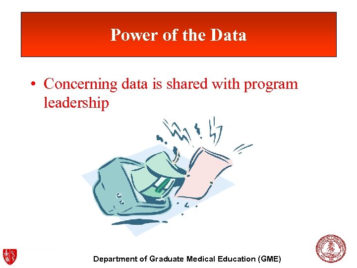 Power of the Data • Concerning data is shared with program leadership Department of