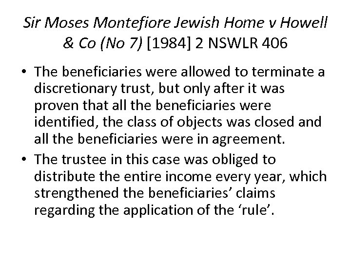 Sir Moses Montefiore Jewish Home v Howell & Co (No 7) [1984] 2 NSWLR