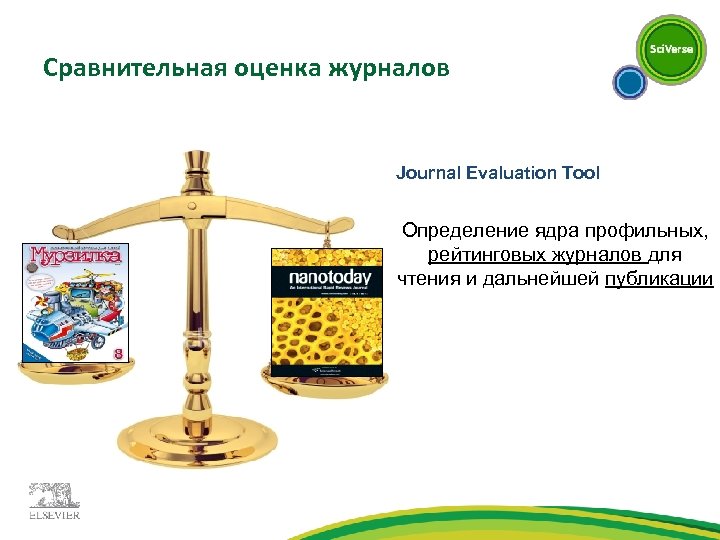 Сравнительная оценка журналов Journal Evaluation Tool Определение ядра профильных, рейтинговых журналов для чтения и