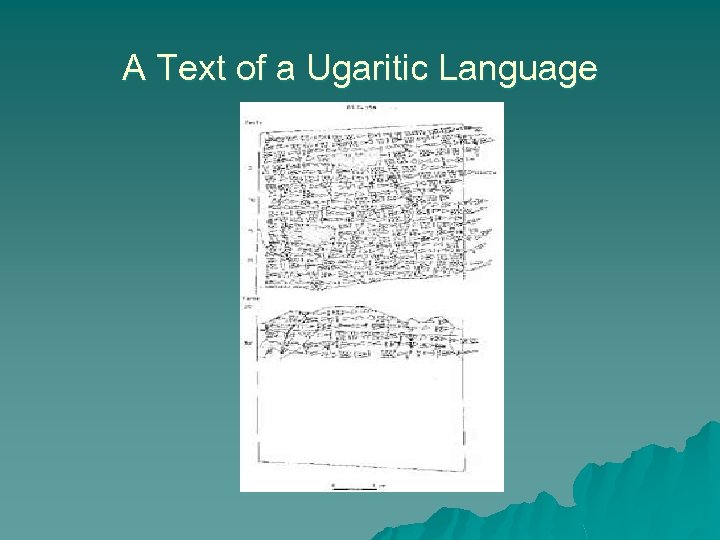 A Text of a Ugaritic Language 