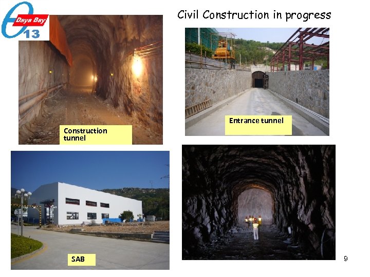 Civil Construction in progress Construction tunnel SAB Entrance tunnel 9 