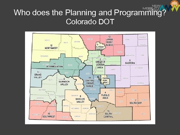 Who does the Planning and Programming? Colorado DOT 