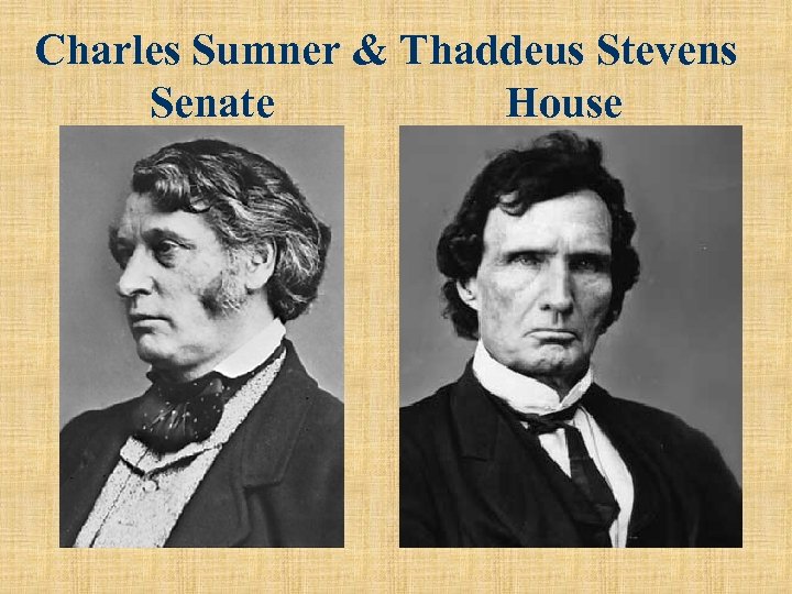 Charles Sumner & Thaddeus Stevens Senate House 