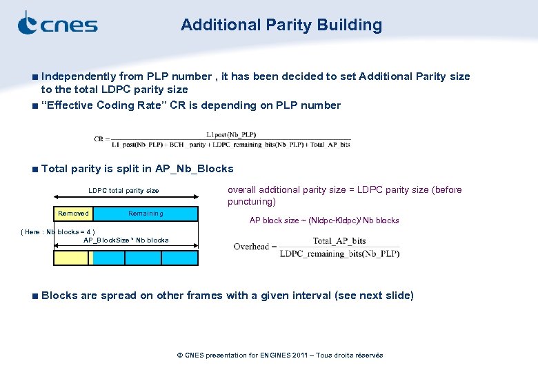 Additional Parity Building ■ Independently from PLP number , it has been decided to