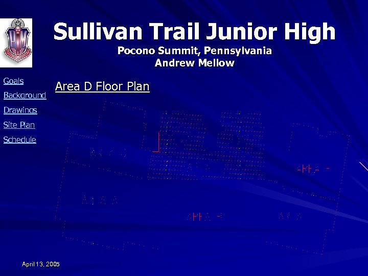 Sullivan Trail Junior High Pocono Summit, Pennsylvania Andrew Mellow Goals Background Area D Floor