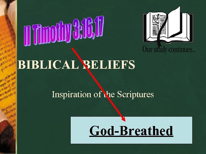 BIBLICAL BELIEFS Inspiration of the Scriptures God-Breathed 