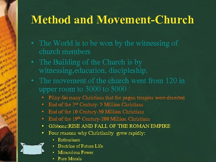 Method and Movement-Church • The World is to be won by the witnessing of