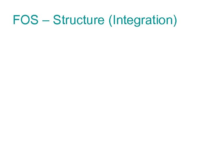 FOS – Structure (Integration) 