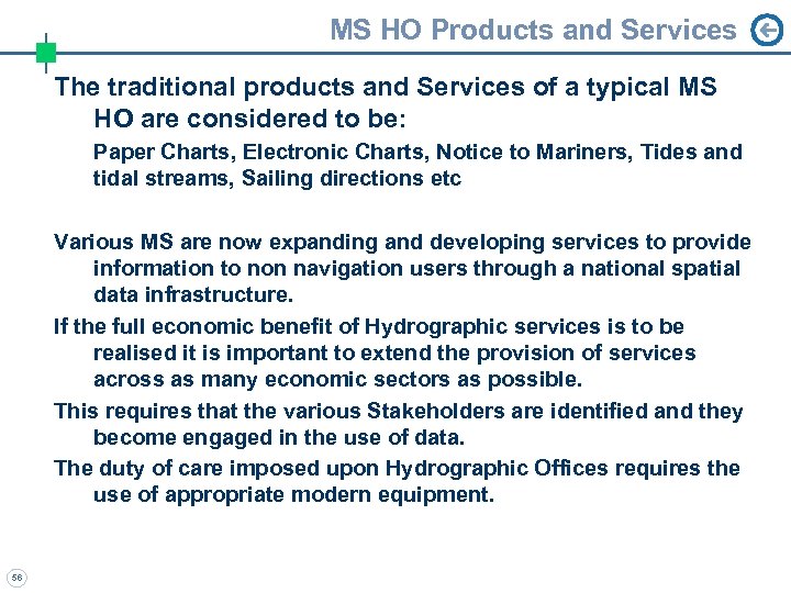 MS HO Products and Services The traditional products and Services of a typical MS