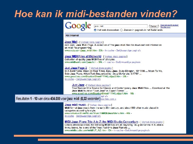 Hoe kan ik midi-bestanden vinden? 