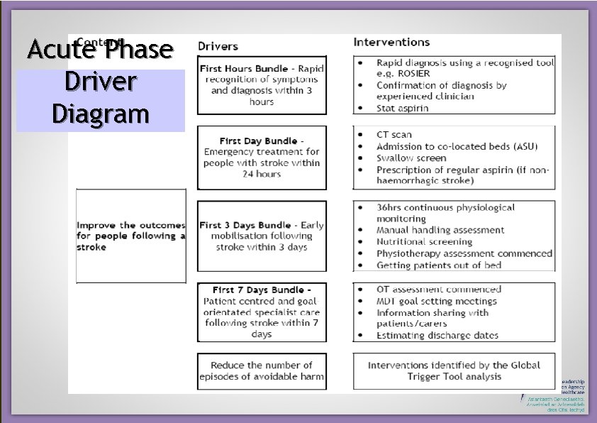 Acute Phase Driver Diagram 