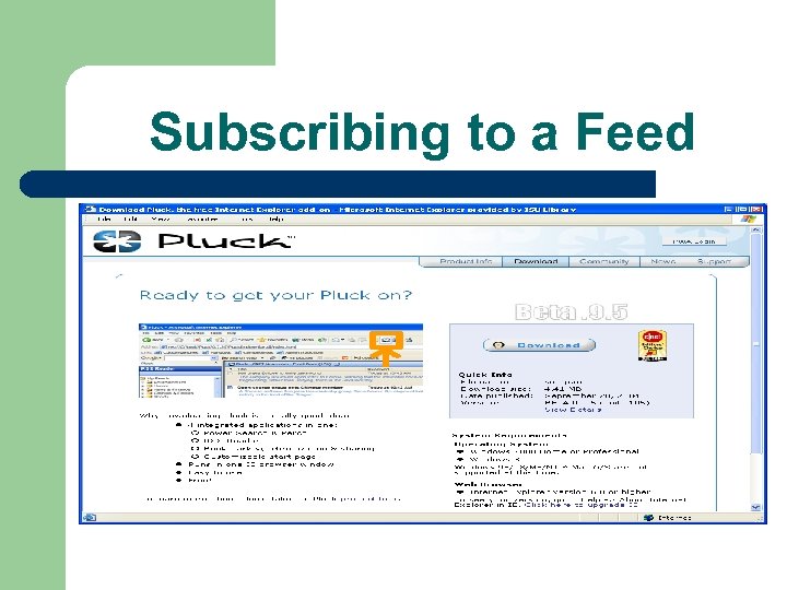 Subscribing to a Feed 