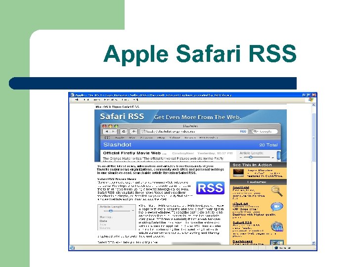 Apple Safari RSS 