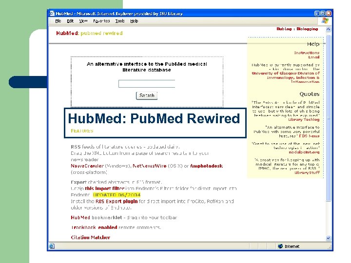 Hub. Med: Pub. Med Rewired 