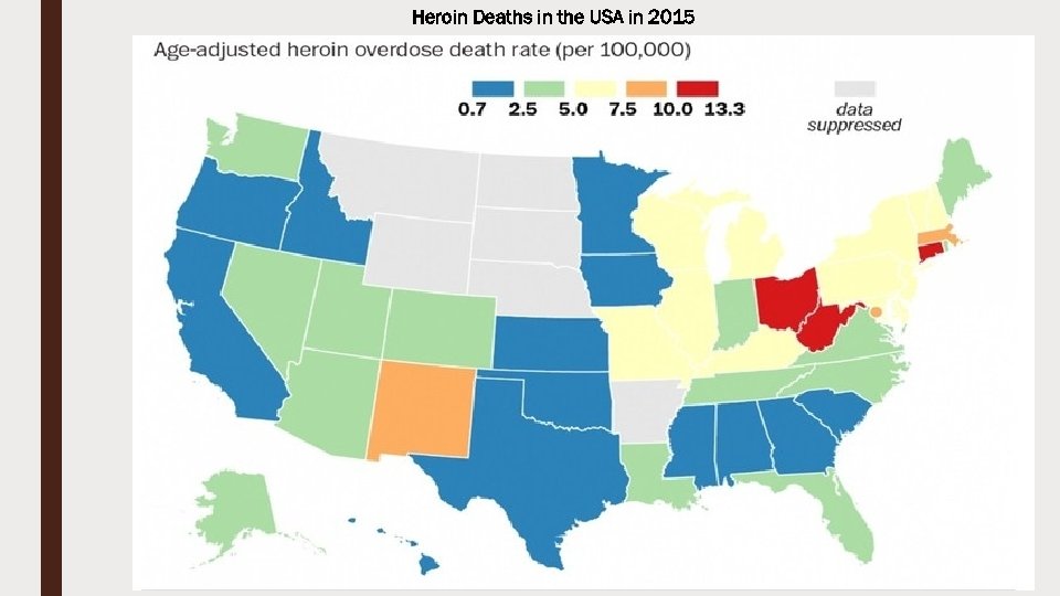 Heroin Deaths in the USA in 2015 